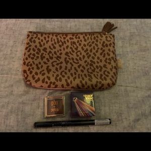 Makeup bag with makeup